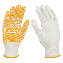Guante De Algodon Ingco Pigmentado Talla 10 Pack 12 Pares # Hgvk05