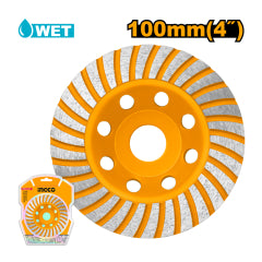 Disco Diamantado Segmentado Ingco Turbo Diamet.100Mm-Ancho 20Mm- Eje 16 Mm # Cgw011002