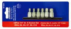 Llave Dado Crossman # 87-041 1/4 Dr Jgo.6 Pzs E4 - E10 (Of)