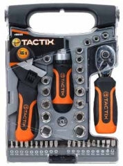 Llave Dado Tactix # 900155 46 Pz. Mini C/Chicharra , Atorn.Y Francesa(Of)
