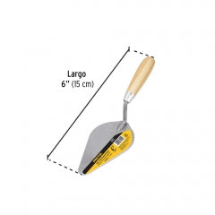 Plana Albanil Pretul (Truper) Punta Redonda 6" Soldada #Ct-6Pc (20541)