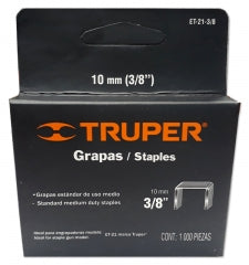 Grapa Truper 3/8" # Et-21-3/8 Caja 1.000 Pzas (17982)