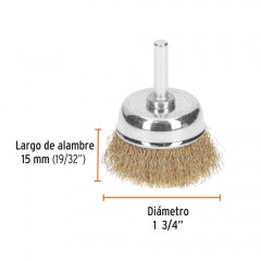 Escobilla Truper De Copa P/Talad.Gruesa 1.3/4" #Co-2 (11571)