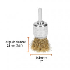 Escobilla Truper De Copa P/Talad.Gruesa 1" # Com-1 (11595)