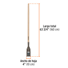 Raspador Truper Hoja 4" C/Mango Largo 54" # Scr-4 (18650)