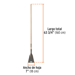 Raspador Truper Hoja 7" C/Mango Largo 54" # Scr-7 (18652)