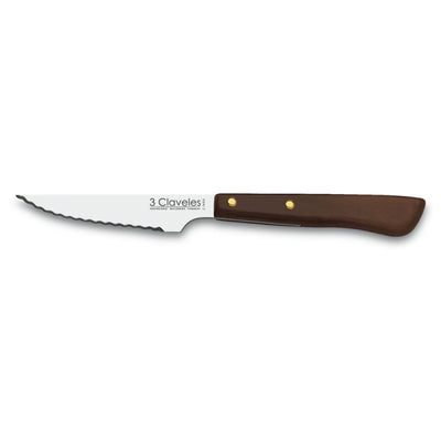 Cuchillo Tres Claveles # 1500 Inox Mgo Mad 10,5Cm Chuletero