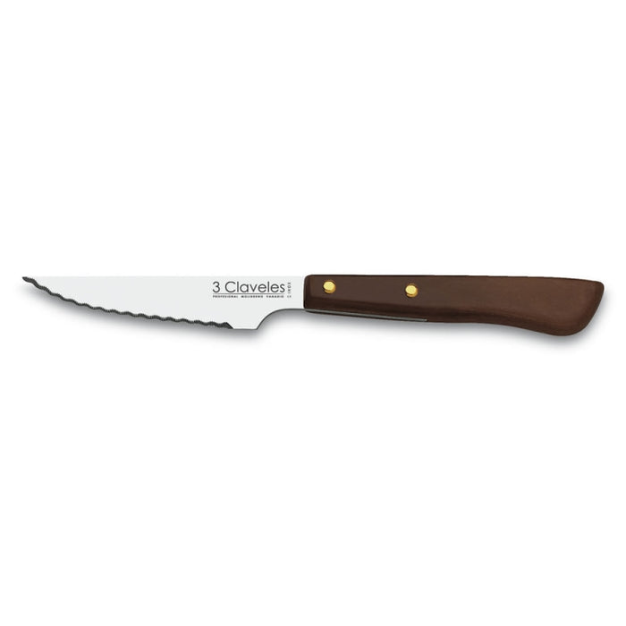 Cuchillo Tres Claveles # 1500 Inox Mgo Mad 10,5Cm Chuletero