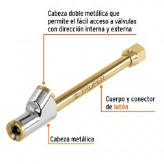 Inflador Truper Cabeza Doble 1/4" #Val-Inf-1/4 (19089)