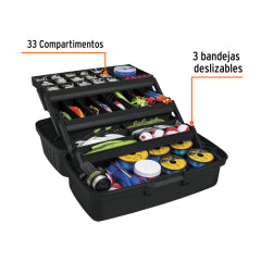 Caja Para Pesca Truper Polipropileno 16" C/3 Bandejas #Cpe-16N (10539)