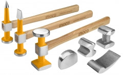 Martillo Desabollar M/Madera Ingco Jgo.7 Pcs # Hbafh0711(Of)