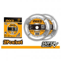 Sierra Circular Ingco P/Madera 7.1/4" X 30 Dts.Jgo.2 Pzas. # Tsb118510