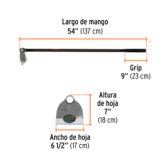 Azadon Truper Forjado # 0 1,5 Lbs C/Mango Fibra # Al-0M (10612)