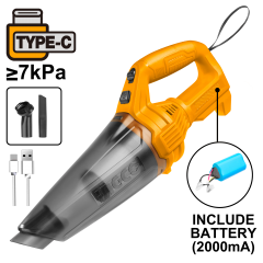 Aspiradora Ingco Inalambrica 11,1V P/Auto C/Cargador Usb # Cvli2026