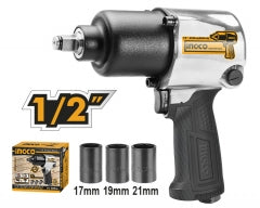 Pistola De Impacto Ingco Neumatica 1/2" Presion Aire 6.2Bar (90Psi) # Aiw12562