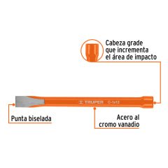 Cincel Truper Corte Frio 1 X 12" 770 Gramos # C-1X12 (12166)