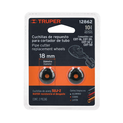 CUCHILLA REP. TRUPER #REP-COTS P/CORTA TUBO 16MM/1.1/8" (2 PZAS.)  (12862)