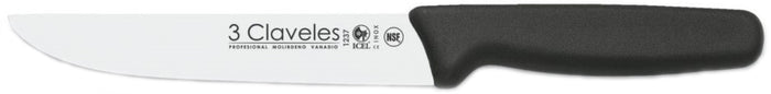 Cuchillo Tres Claveles # 1235 Mgo Polipr Negro 13,5 Cms Cocinero