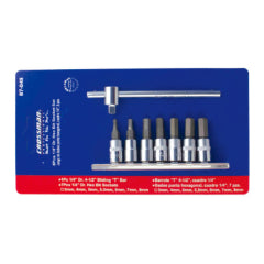 Llave Dado Crossman Pta.Hexag.# 87-045 1/4 Dr Jgo. 8 Pzs En Display (Of)