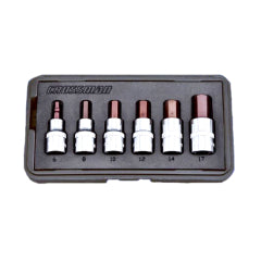 Llave Dado Crossman 1/2" Dr Punta Hexagonal Jgo. 6 Pzs. # 87-096