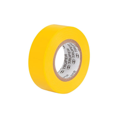 Huincha Aisladora Truper 19Mmx18M Amarilla # M-33A (Pqte 8 Rollos) (12503)