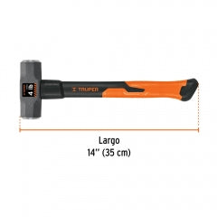 Combo Truper 4 Lbs. Mgo.Fibra Vidrio # Md-4F (16536)