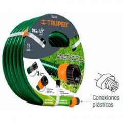 Manguera Truper P/Riego Reforzada 1/2"X15 Mts #Man-15 X 1/2Re (16051)