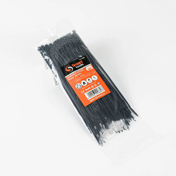 AMARRA PLASTICA NEGRA 3.6x200mm.100Unidades