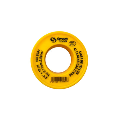 TEFLON (ROLLO) 3/4 X 10 MT AMARILLO P/GAS