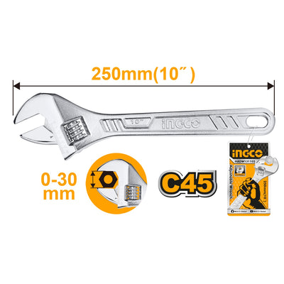 LLAVE FRANCESA INGCO CROMADA  10" # HADW131102