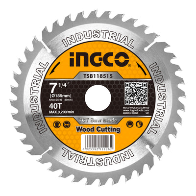 Sierra Circular Ingco P/Madera 7.1/4" X 40 Dts.# Tsb118515