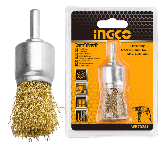 Escobilla Ingco De Copa P/Talad.Gruesa 1" # Wb70241