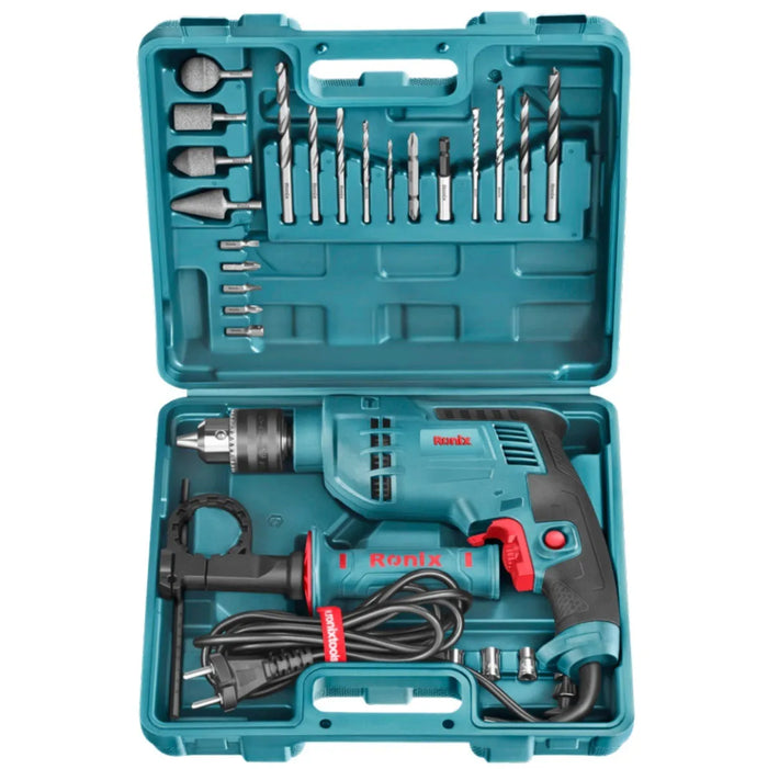 Kit Taladro Percutor Ronix RS-0007 750W 13mm