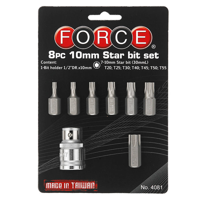 Jgo. Puntas Torx T20-T55 C/Dado Toma (4081)