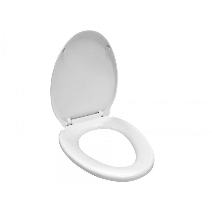 Asiento WC Elongado Reforzado Blanco Cierre Suave Hoffens