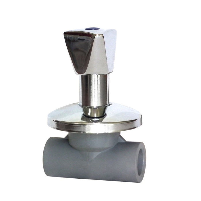 Llave De Paso Cromada Pp R Vástago 25mm Hoffens